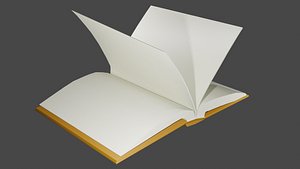 Rigged Low-Poly Book 3D