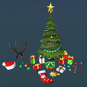 christmas gift stuff 3D model