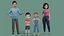 3D Stylized Family model