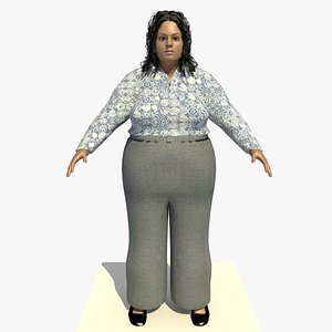 Rigged European Fat Woman Clothed 2 (Karen)