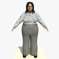 Rigged European Fat Woman Clothed 2 (Karen)