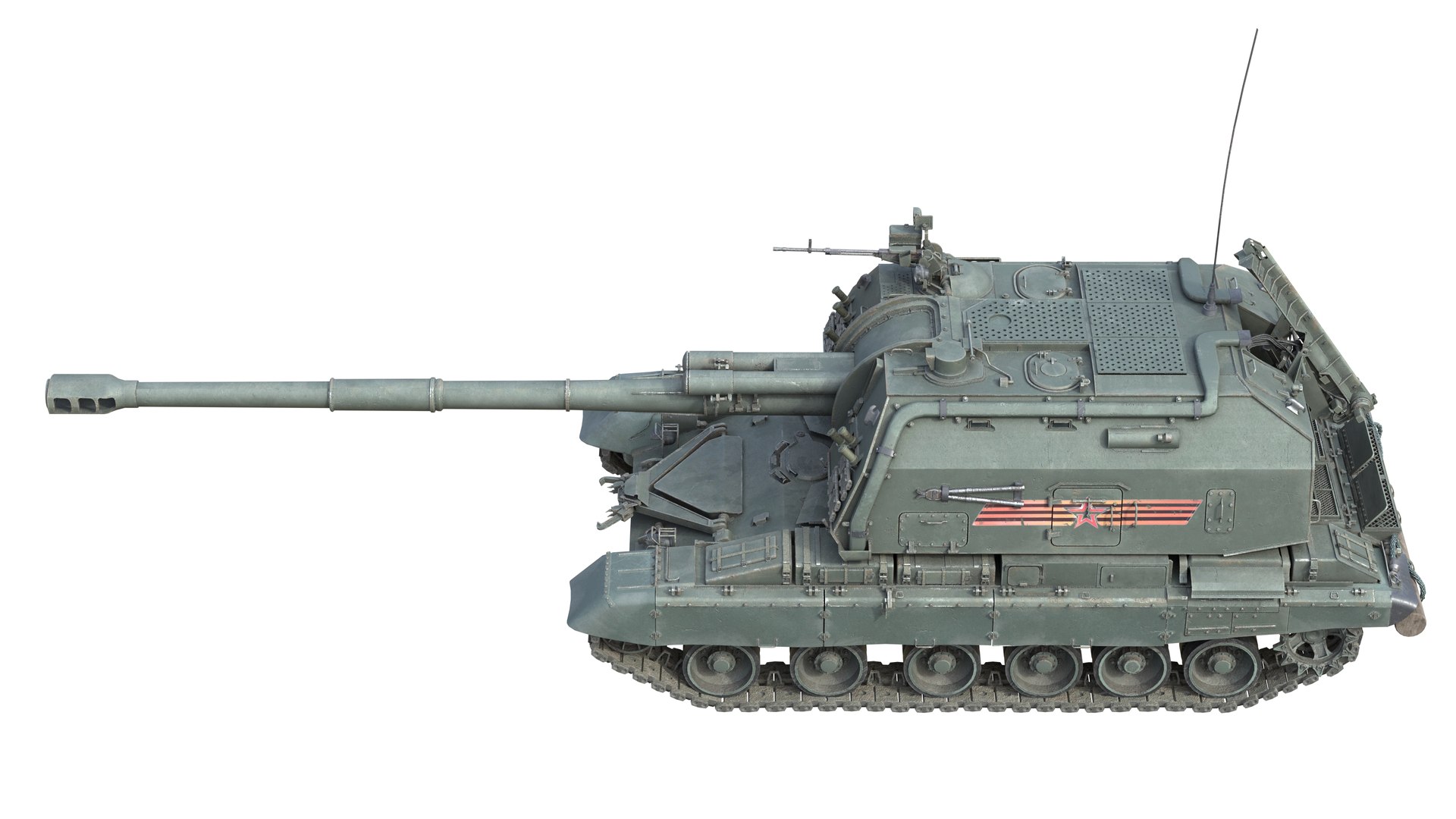 3D Model 2S19 Msta-S Self Propelled Howitzer - TurboSquid 2342310