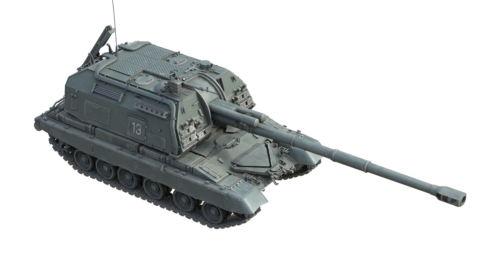 3D Model 2S19 Msta-S Self Propelled Howitzer - TurboSquid 2342310