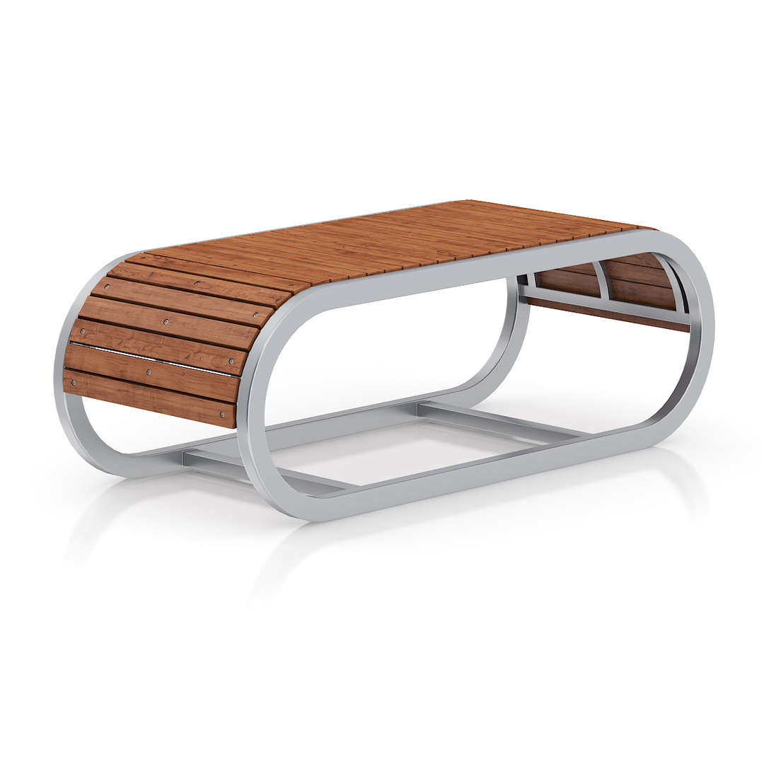 wooden bench metal frame max