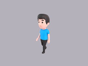 Cartoon Male Character Rigged 002