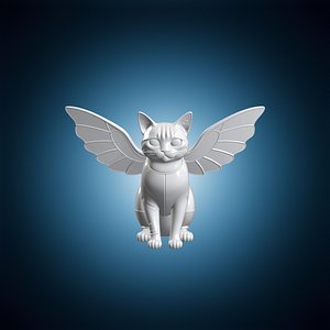 3D Mystical Cat 3D Print Model model