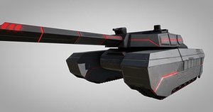 concept tank gun 3D model