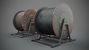 3D cable reel industrial model