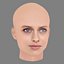 Teresa Palmer Head - No Hair - Low poly head for game