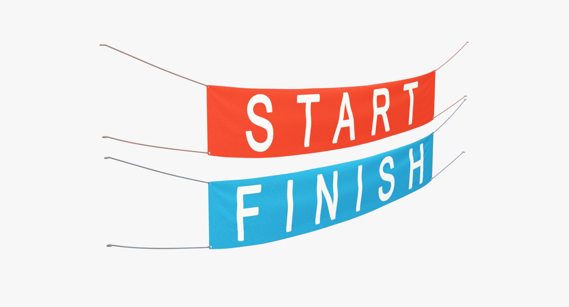 Start Finish Banners 3D - TurboSquid 1230444