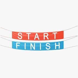 start finish banners 3D