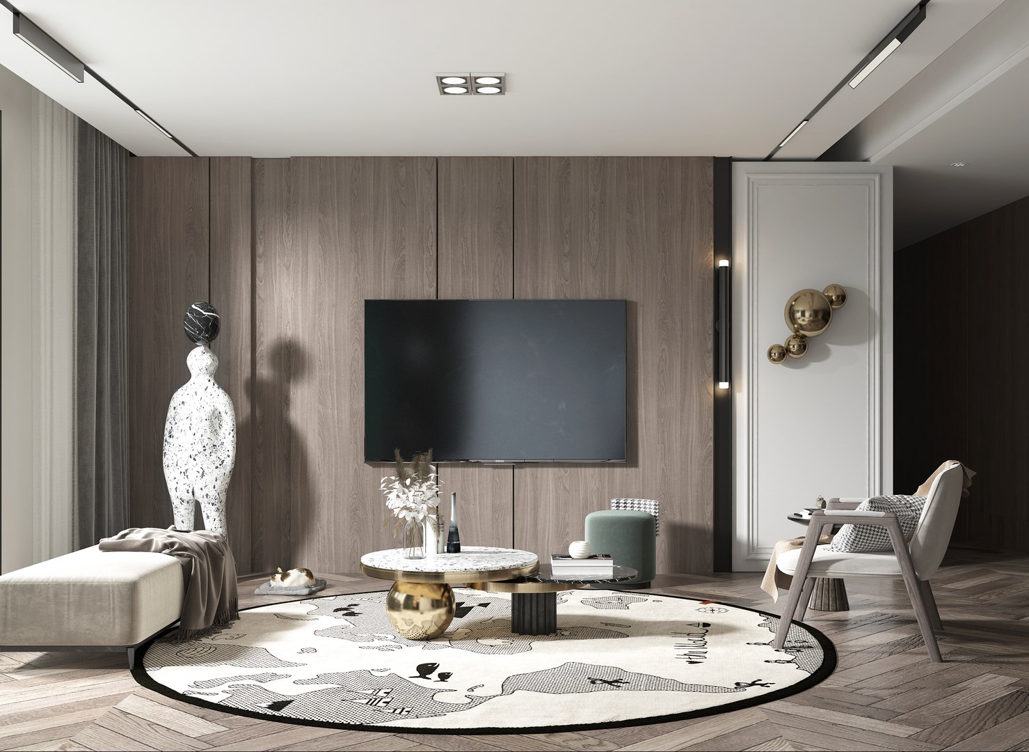 Style Modern Luxury Room Living model - TurboSquid 2122688