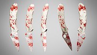 Knife 9 Pastel Pink FT With Blood