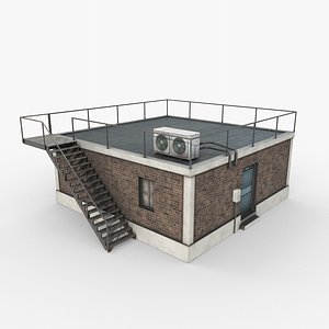 Industrial Building Low Poly