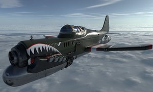 3D airplane pbr