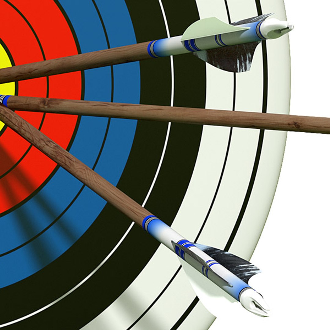 3d Model Target Arrows Center