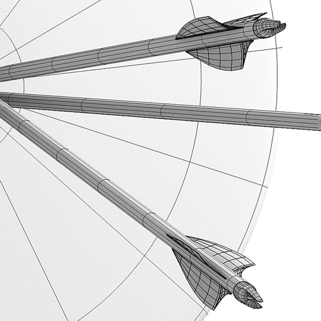 3d Model Target Arrows Center