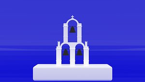 greece santorini bell 3D model