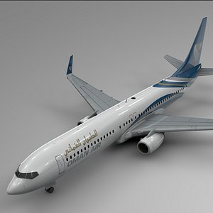 3D oman air boeing 737-800