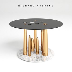 Marble Brass Small Table Glory Holes