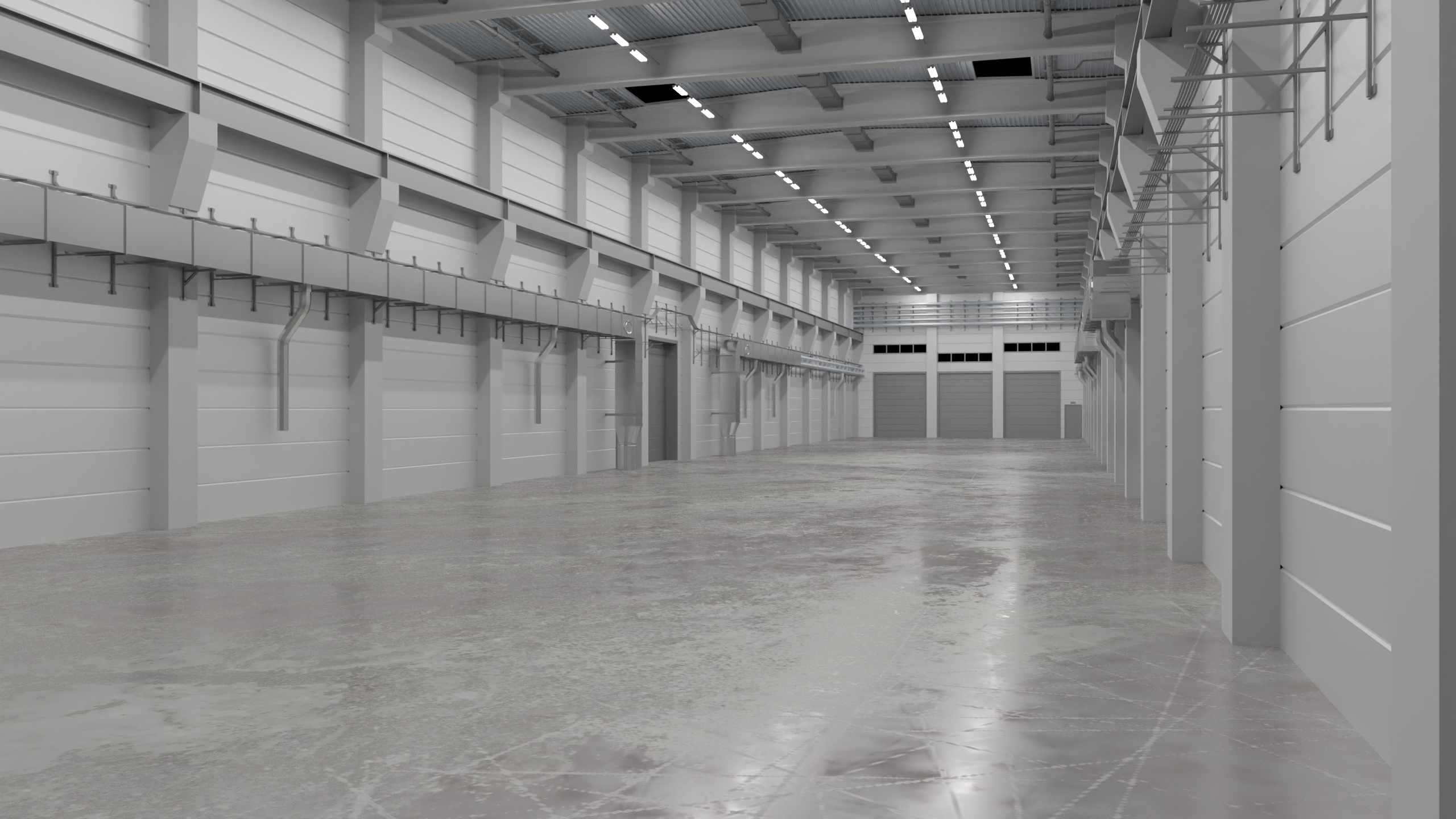 Hall industrial interior 3D model - TurboSquid 1676213