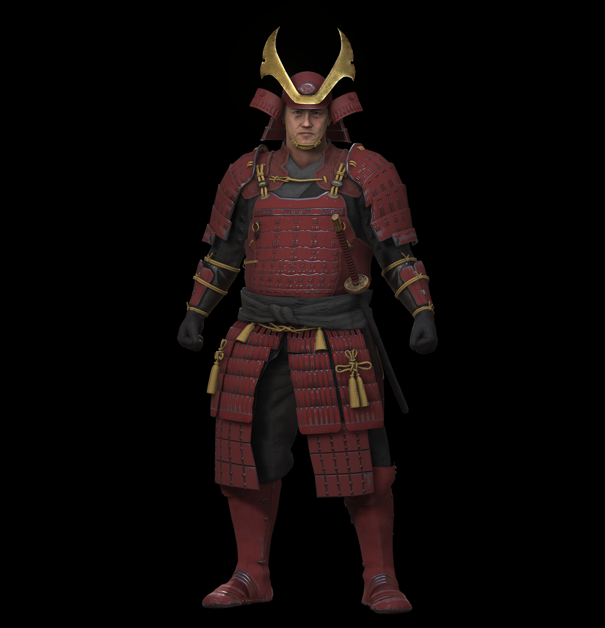 modelo 3d Juego PBR de personaje samurái listo - TurboSquid 2080511