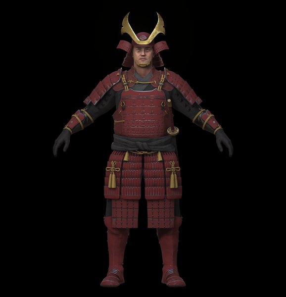 modelo 3d Juego PBR de personaje samurái listo - TurboSquid 2080511