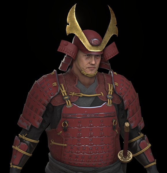modelo 3d Juego PBR de personaje samurái listo - TurboSquid 2080511