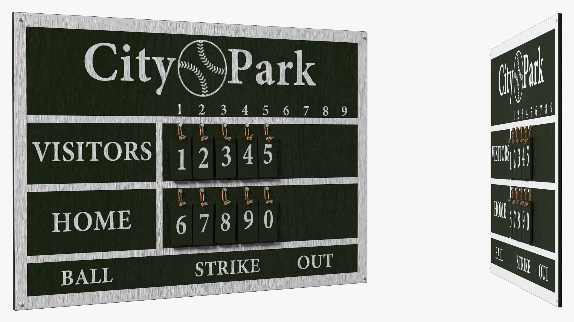 3D Classic Style Baseball Scoreboard Fur Model - TurboSquid 2208726
