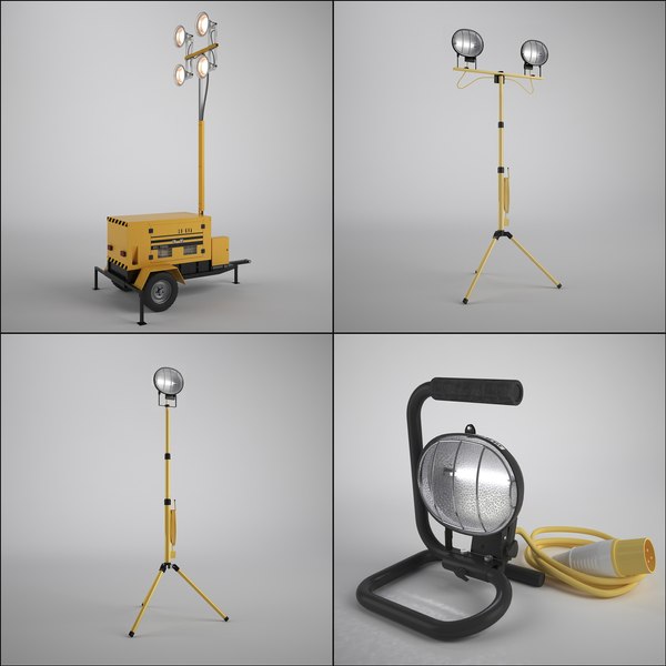 3d model work light
