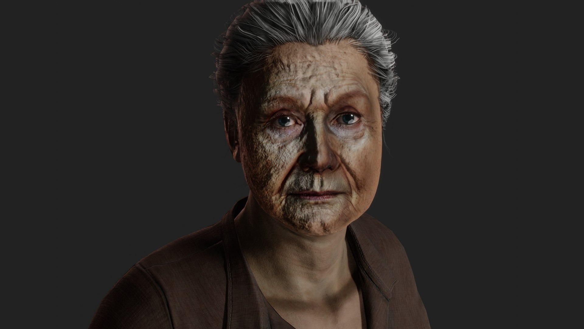 3D Model Realistic Sad Granny - TurboSquid 2184751