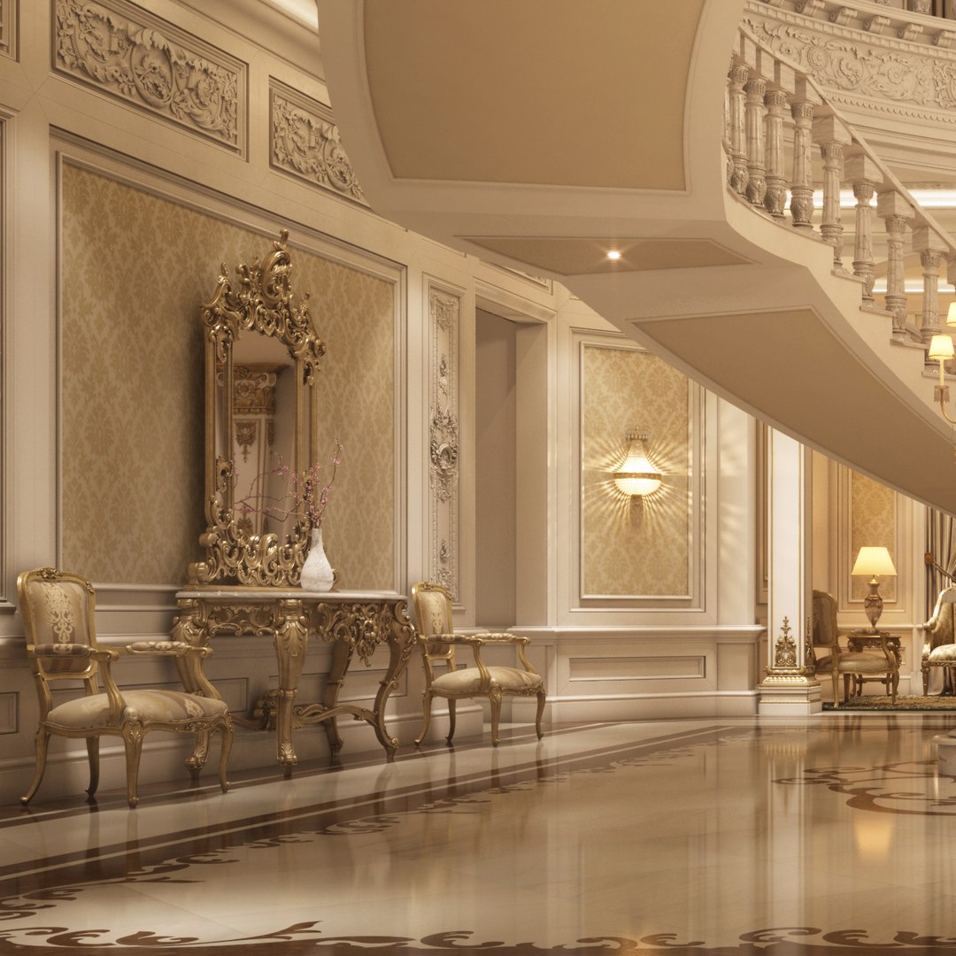 3D Classical Luxury Entrance Lobby - TurboSquid 1238847
