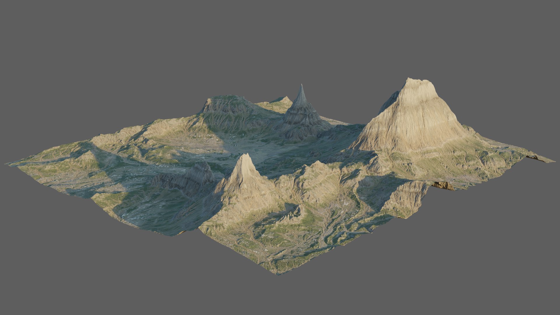 8K Mountain Valley Landscape 1 3D - TurboSquid 1820587
