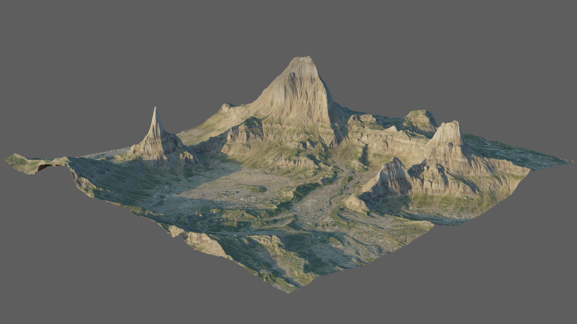 8K Mountain Valley Landscape 1 3D - TurboSquid 1820587