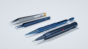 Hair Transplant Instruments Low-poly