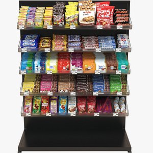 3D Shelves with chocolates