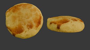 3D Golden-Brown Biscuit model