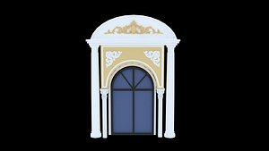 MODERN WINDOW WITH COLUMNS 3D model