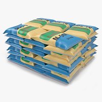 Neatly Stacked Cement Bags
