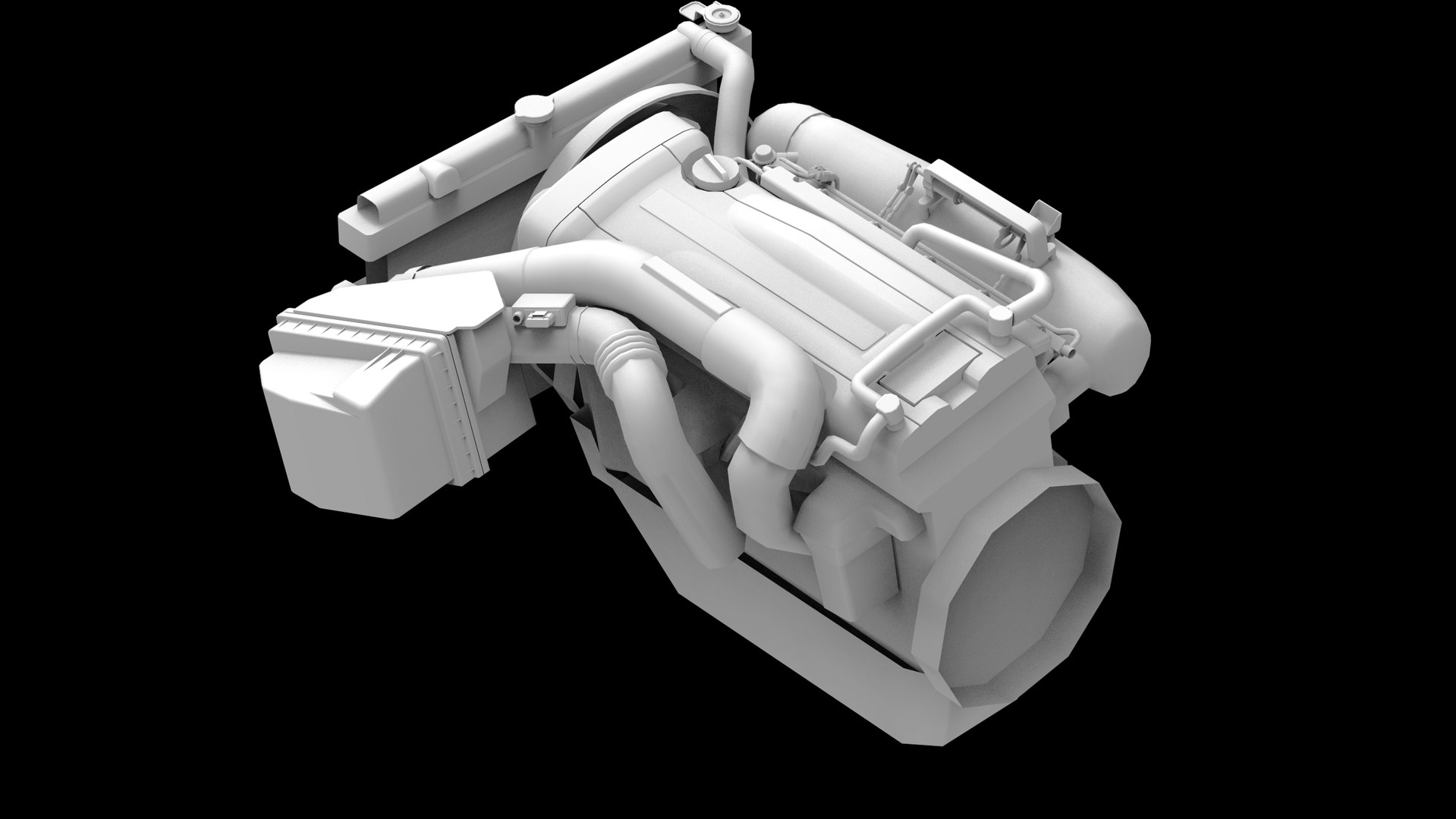 Nissan RB26DETT Stock Low Poly Engine 3D Model - TurboSquid 2307181