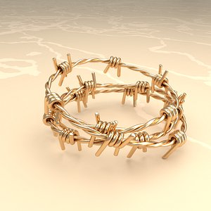 gold bracelet 3D model