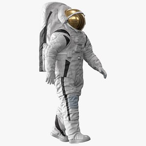 3D model Modern Moon Spacesuit Empty Rigged for Maya