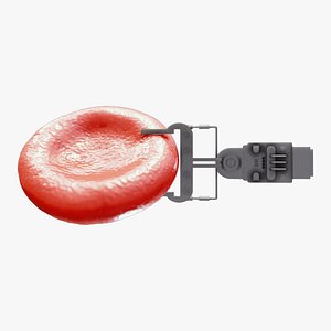 3D Nanobot and Red Blood Cell model
