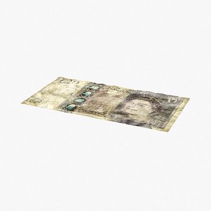 20 Pound Note Distressed