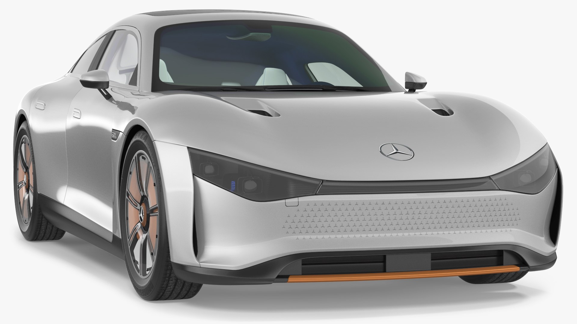 Mercedes Benz VISION EQXX Lights OFF Rigged 3D model preview