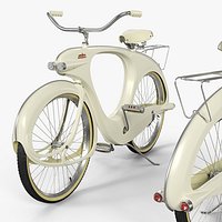 Retro Spacelander Bicycle Fiberglass Frame Cream