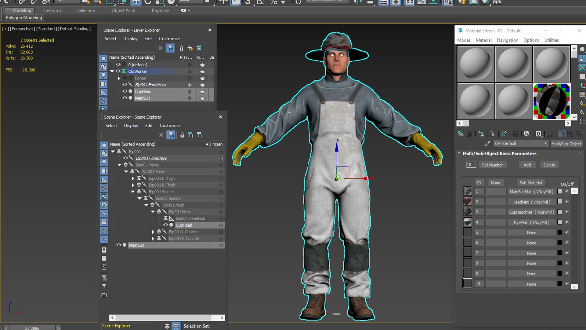 3D Tired Village Worker Model - TurboSquid 1882435