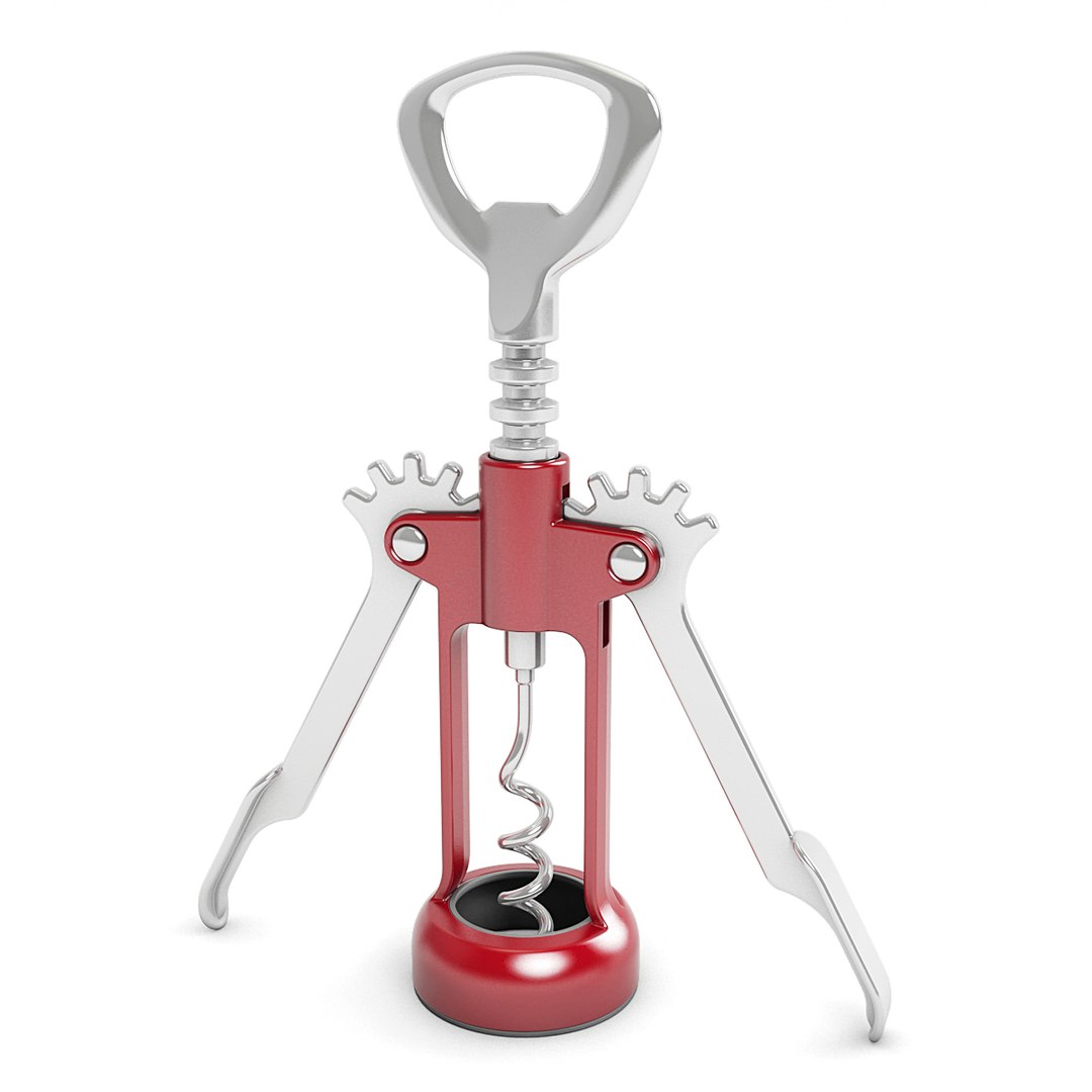 3d model winged butterfly corkscrew screw