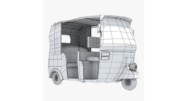 3d rickshaw modeled model