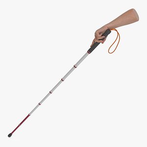 Handheld Telescopic Walking Blind Cane Tool in Hand
